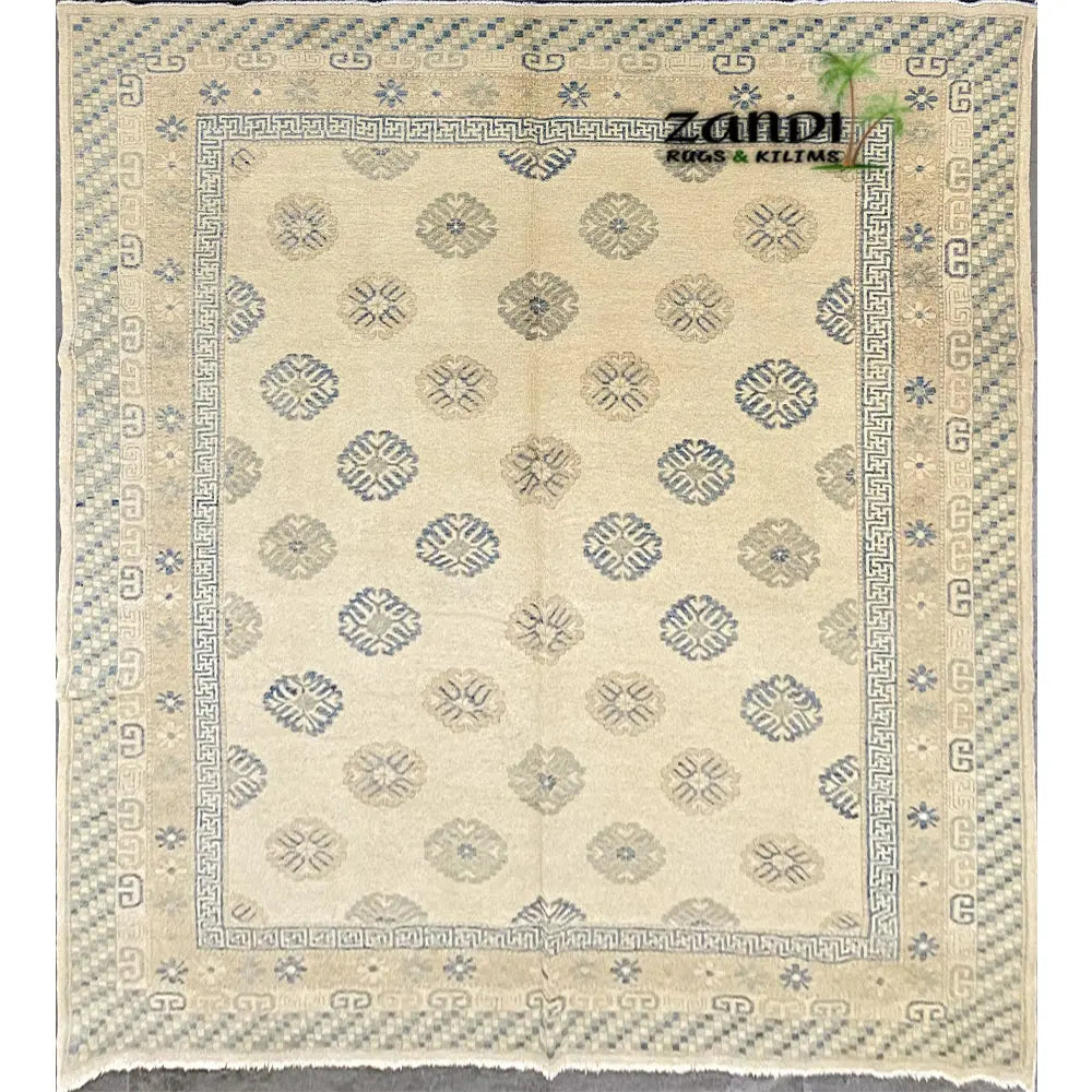 One Of The Kind Afghani Khotan Rug 10'10" x 8'11" zandirugs